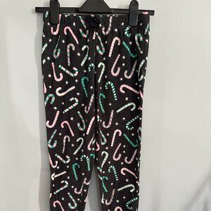 Old Navy Girls Microfleece Candy Cane PJ Pants Joggers Size L (10-12)